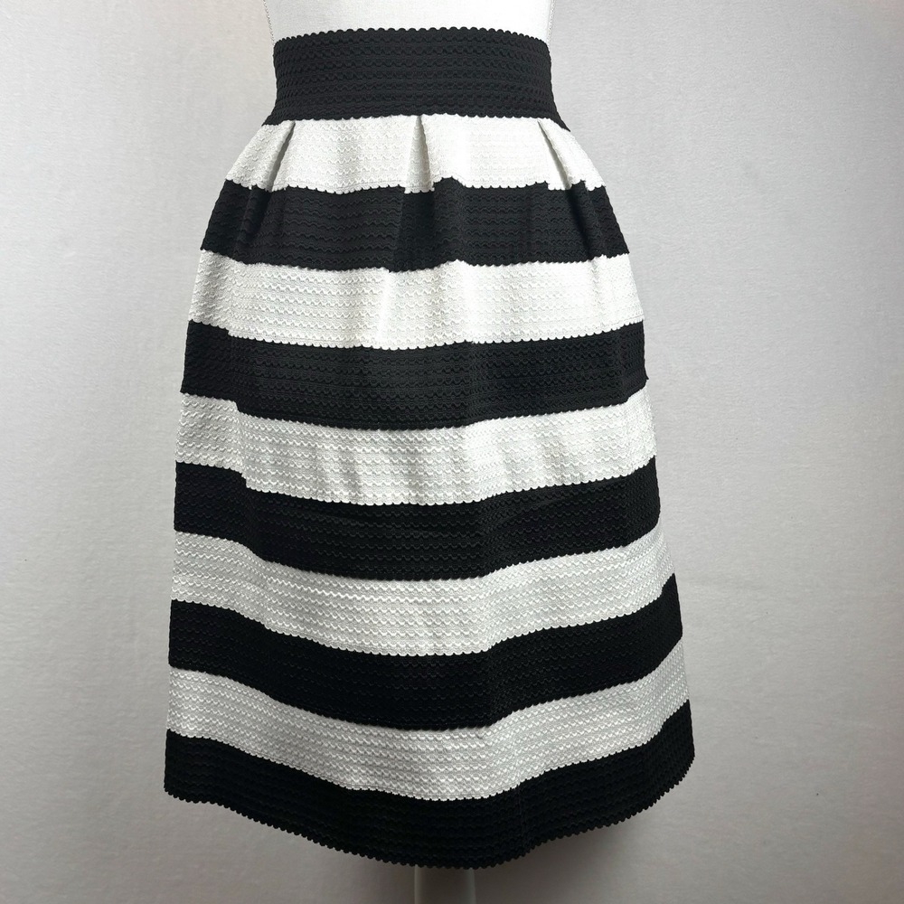Black & White Striped Skirt Vintage Bandage XS-S Horizontal Stripes Glam Bold